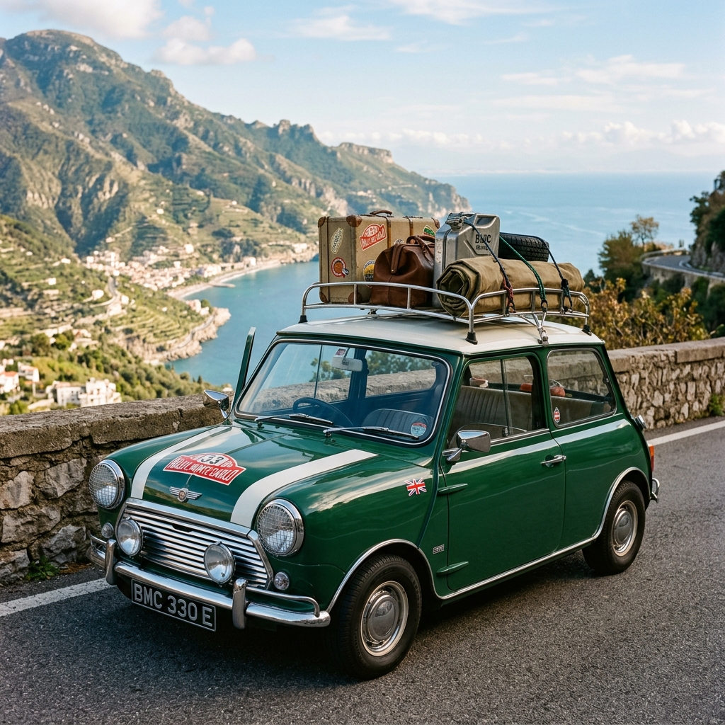 Monte Carlo style roof rack Classic Mini with Monte Carlo style roof rack